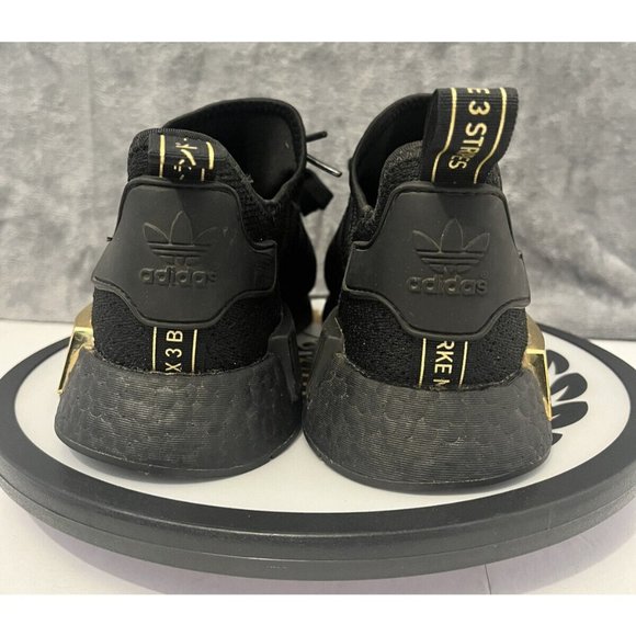 Size 8.5 - Adidas NMD R1 Black Gold Metallic 2020 - Picture 3 of 6